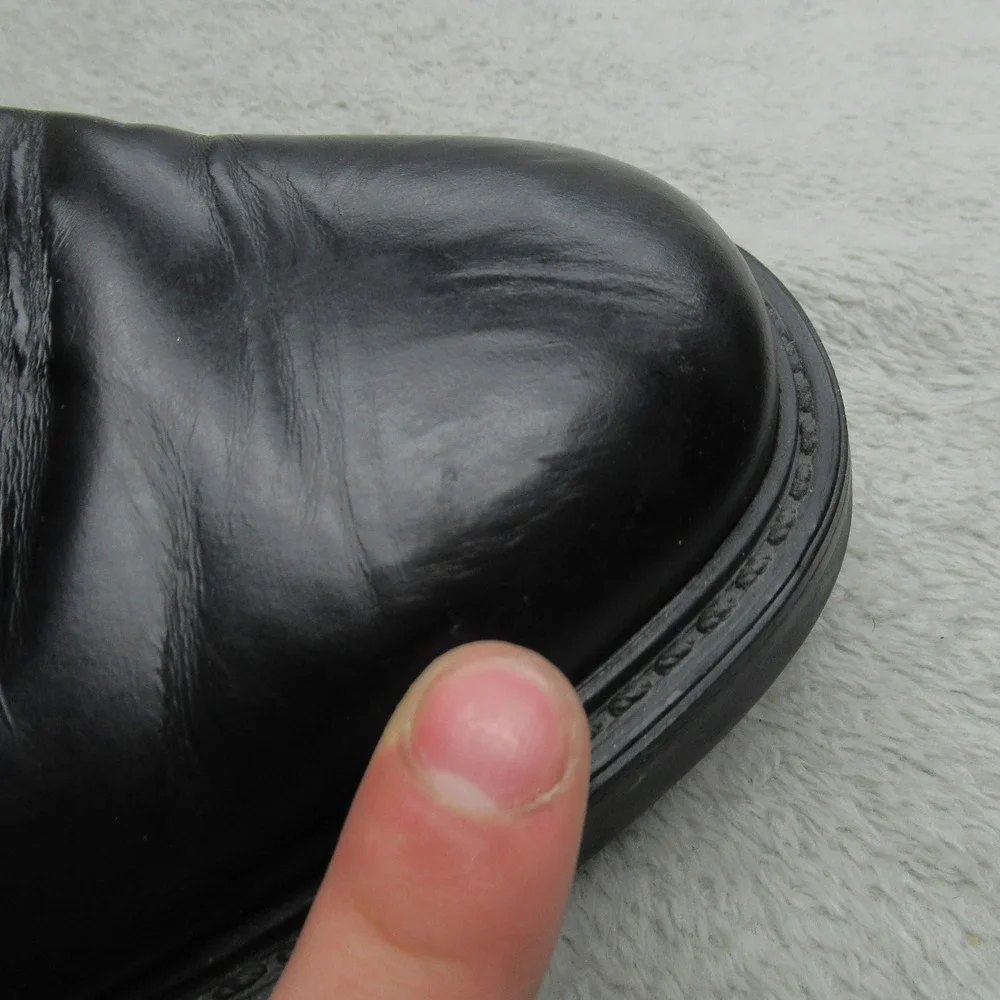 Kenneth Cole Mens 8 Dress Shoes Black Leather Oxfords Lace Up‎ Italy VTG EU41